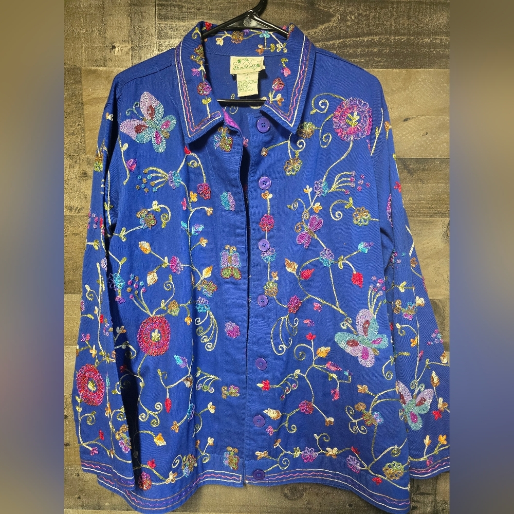 The Quacker Factory Vintage Emroidered/ Beaded Jacket